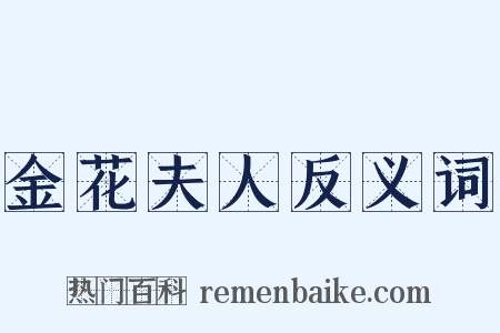 金花夫人反义词是什么意思的图片